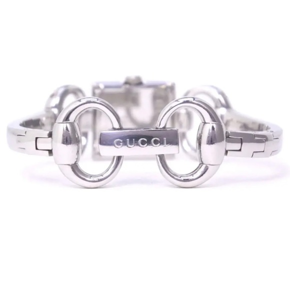 Vintage Gucci Watch Silver Mother of Pearl GG designer luxury watch - Picture 2 of 8